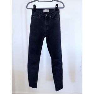 EVERLANE High Waist Skinny Jeans Washed Black
